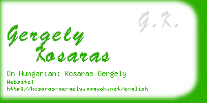 gergely kosaras business card